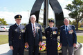 Airforce Association NSW Ballina Commemoration photo gallery - GPCAPT Scott, GPCAPT Cottee Ret'd, SQNLDR Harrison and Branch President Dick Wills